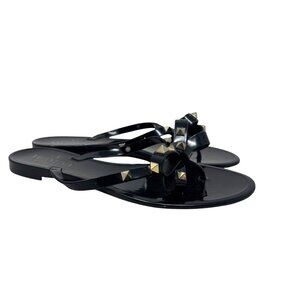 Valentino Garavani Rockstud Jelly Flip Flop thong sandals black size 37 7